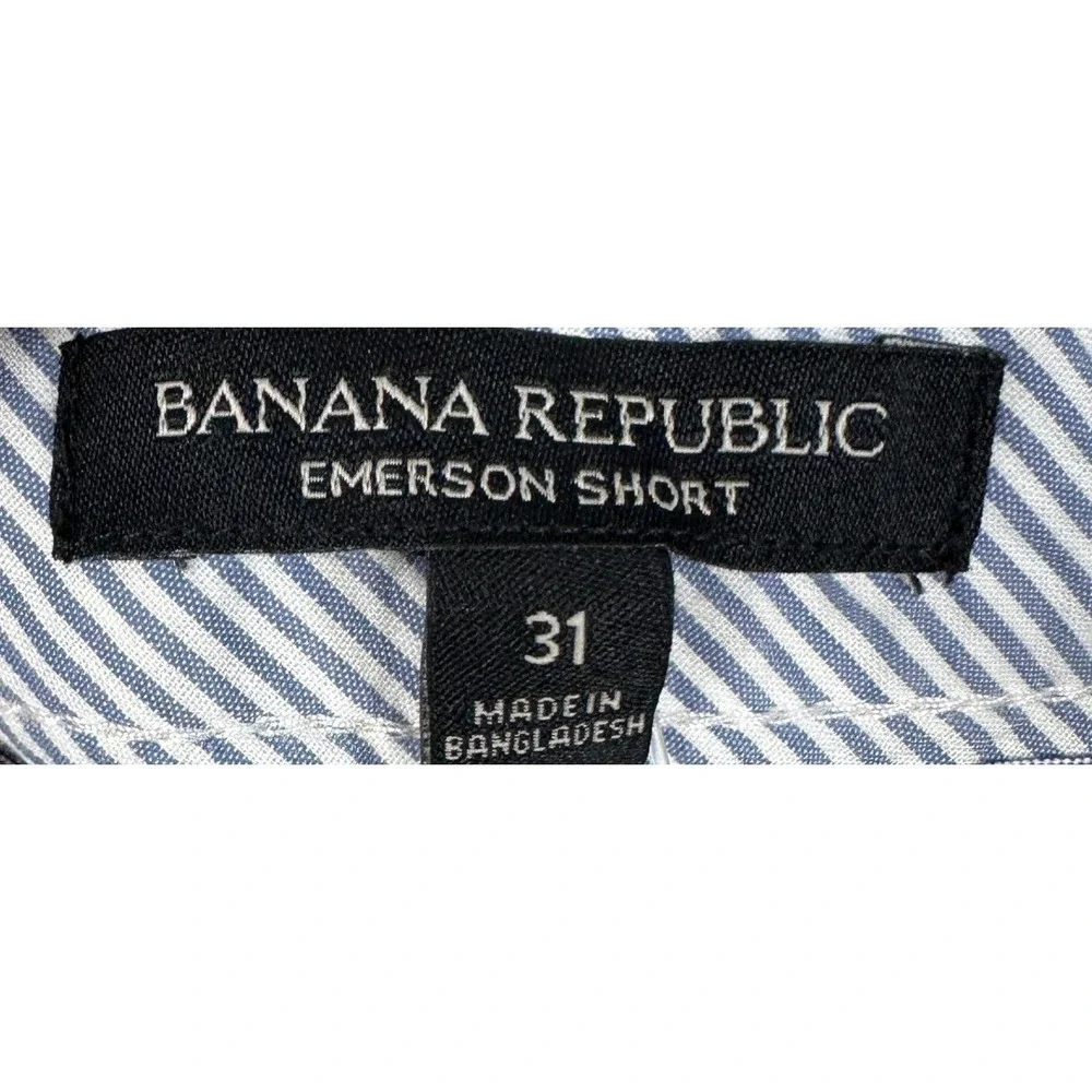 NEW Banana Republic Emerson Shorts Mens 31 Cream Straight Fit Chino Flat Front
